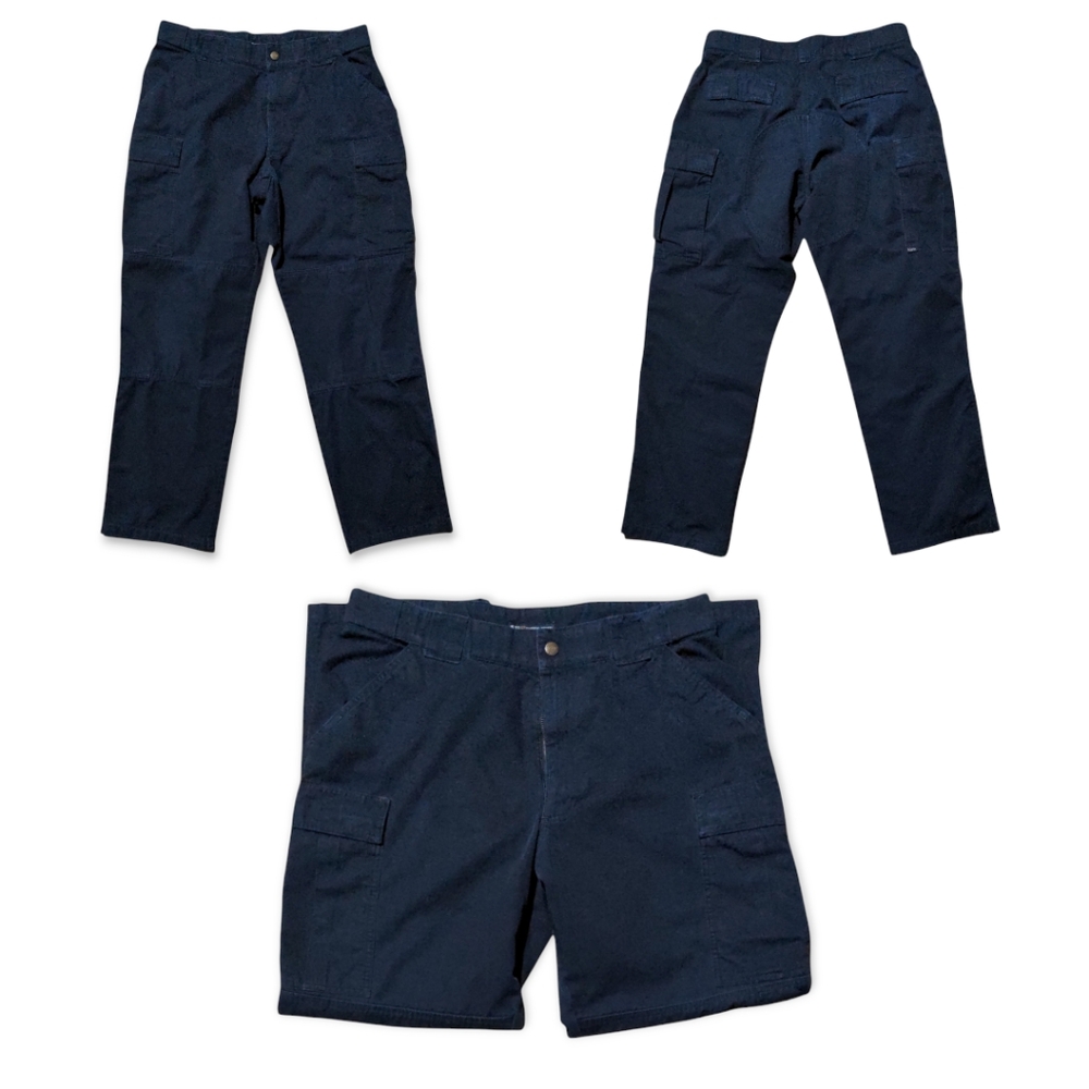 5.11 Tactical Cargo Pants Mens Ripstop Multi-pocket Navy Blue Fits 34X30